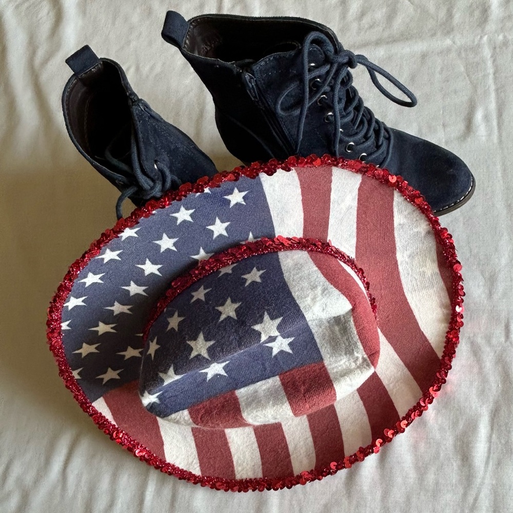 The Children’s Place Red, White & Blue Patriotic Costume Cowgirl Boy Hat